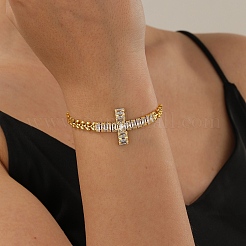 Элегантные латунные браслеты-цепочки в европейском и американском стиле с листьями CY4061-1