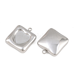 Pendentifs cabochons en acier inoxydable 304&nbsp;SA-CBACA10-02P