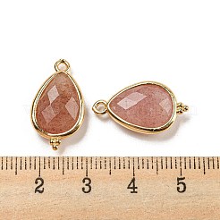 Граненые подвески из натурального клубничного кварца G-M431-15G-11