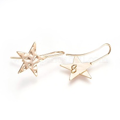 Латунные крючки для сережек&nbsp;LS-KK-O104-16G-NF