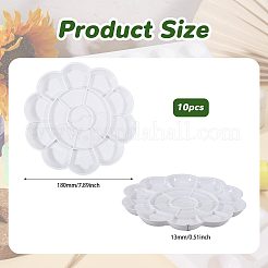 10 paleta de pintura plástica para artistas con flores&nbsp;AJEW-GL0003-39