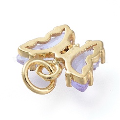 Кулон из латуни с прозрачным кубическим цирконием ZIRC-P079-B01-16