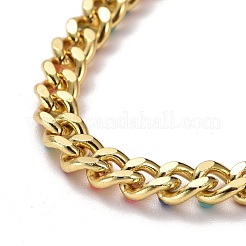4pcs 4 bracelets de chaîne gourmette en laiton&nbsp;BJEW-SZ0001-018