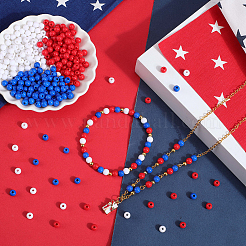 Непрозрачные акриловые бусины на тему дня независимости&nbsp;MACR-SP0001-31A