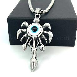 Винтажные ожерелья из нержавеющей стали в стиле хип-хоп с кулоном «Сглаз» для мужчин и женщин YV6785