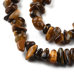 Природных тигровый глаз бисер нитей G-G0003-B22