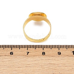 真鍮製皿付リングパーツ  鉛フリー及びカドミウムフリー  調整可能  金色  約3~4.5 mm幅  18mm内径  トレイ：直径12mm&nbsp;LS-J0JR9-G