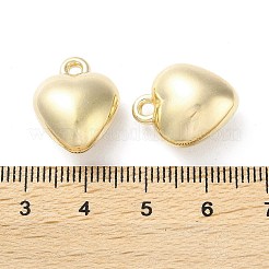 CCBプラスチックペンダント  ハートチャーム  ゴールドカラー  18x15x8.5mm  穴：1.8mm&nbsp;CCB-C001-09D-G
