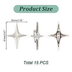 Броши из сплава 15 шт. JEWB-HY0001-42P