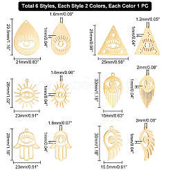 12 шт. 12 стиля подвески из нержавеющей стали 201 STAS-GA0001-41