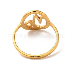 Ионное покрытие (ip) 201 нержавеющая сталь созвездия козерог кольцо для женщин&nbsp;RJEW-G266-31G