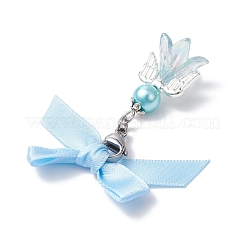 Ангельские стеклянные жемчужные бусины и акриловые подвески HJEW-JM03184-02