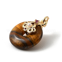 Pendentifs en œil de tigre naturel&nbsp;KK-D262-04G