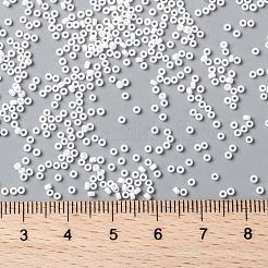MIYUKIラウンドロカイユビーズ  日本製シードビーズ  15/0  （rr402f）マットホワイト  1.5mm  穴：0.7mm  約5555PCS /ボトル  10 G /ボトル&nbsp;SEED-JP0010-RR0402F