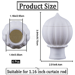 Пластиковые головки для карнизов FIND-WH0021-32B