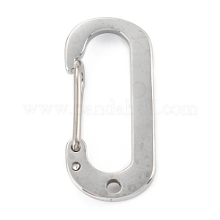 変色しない304ステンレススチール製キーチェーン留め具  ステンレス鋼色  NUM。0  24.5x11.5x5mm&nbsp;STAS-C024-21P