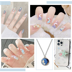 420 cabochon in resina con polvere glitterata di 7 colori&nbsp;MRMJ-CP0001-04