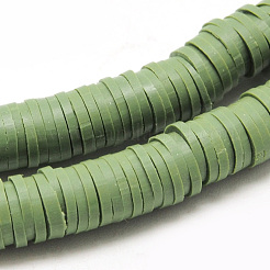 Flache runde handgemachte Polymer Clay Perle Spacer&nbsp;CLAY-R067-3.0mm-43