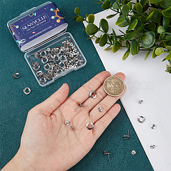 50 шт. фурнитура для сережек-гвоздиков из нержавеющей стали 304&nbsp;STAS-SC0006-51