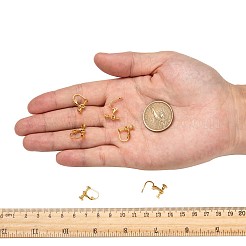 真鍮製ねじ式クリップイヤリングパーツ  スパイラルイヤークリップ  穴開けないイヤリング  ゴールドカラー  13~15x13x5mm&nbsp;LS-KK-L164-02G