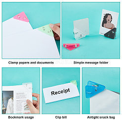 24 шт. 6-х цветные пластиковые зажимы для бумаг «бульдог» TOOL-GA0001-63