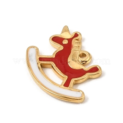 Pendentifs en acier inoxydable 304 avec émail rouge&nbsp;SA-CBAFCDF-03G