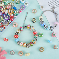 120 шт. 6 стиля рождественской тематики смоляные европейские бусины-рондель RPDL-SP0001-04