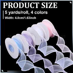 4 Rolle (5 Yards) ABS-Perlenrand-Netzband zur Herstellung von Schleifen&nbsp;OCOR-ME0001-67