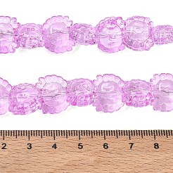 Pintura de horneado galvanizada cuentas de vidrio transparentes hebras&nbsp;GL-CBA17FF-02A
