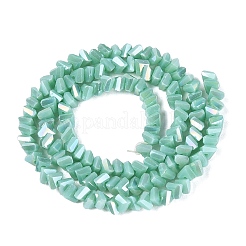 Chapelets de perles en verre opaque électrolytique&nbsp;EGLA-Q139-01A-C14
