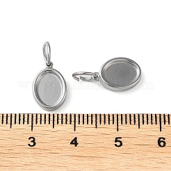 Подвеска-кабошон из нержавеющей стали 304 STAS-Q308-01P