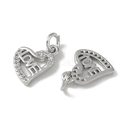 Латунные микропаве прозрачные подвески с фианитом&nbsp;KK-S367-14B