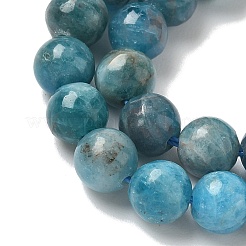 Круглые бусины пряди природного апатита G-K068-02-6mm-02