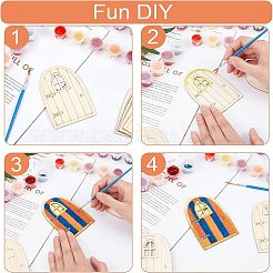 Деревянная сказочная дверь украшения WOOD-NB0001-64A