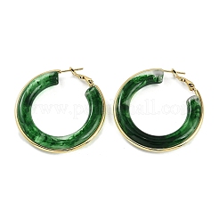Orecchini a cerchio in acciaio inossidabile 304 per donna&nbsp;LS-EJEW-B113-02G-01