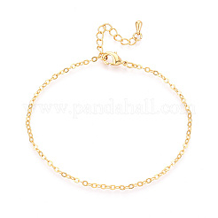 Messing-Kabelkettenarmbänder für Frauen&nbsp;LS-BJEW-N032-08F-G