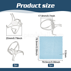 Компоненты открытого кольца-манжеты с треугольниками из стерлингового серебра с родиевым покрытием&nbsp;STER-BC0002-33