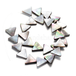 Натуральные черные нити из бисера SHEL-R018-03