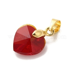 Латунь стекло кулоны KK-Z073-14G-03