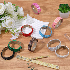 10шт 10-х цветные браслеты из искусственной кожи&nbsp;BJEW-CL0001-26