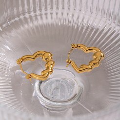 Серьги-кольца Twist with Heart из нержавеющей стали 304.&nbsp;ST5179