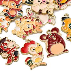 12шт 12 стиля подвески из сплава с эмалью&nbsp;ENAM-FP0001-88