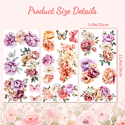 3 feuilles 3 styles d'autocollants décoratifs imperméables en pvc&nbsp;DIY-WH0404-041
