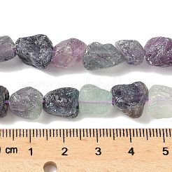 Необработанные грубые натуральные разноцветные бусины флюорита G-M453-D11