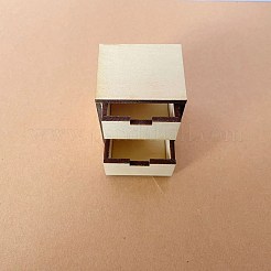 ドールハウス 木製キャビネット おもちゃ  マイクロランドスケープドールハウスアクセサリー  小道具の装飾のふりをする  ミックスカラー  43x36x45mm&nbsp;PW-WGE0727-01
