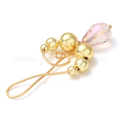 Большие подвески из гальванического синтетического немагнитного гематита и стекла в форме капли&nbsp;PALLOY-JF02961-03