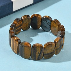 Браслеты из натуральных бусин тигрового глаза для женщин и мужчин&nbsp;BJEW-I323-02E