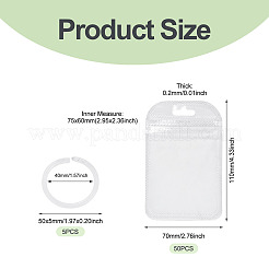 50 sachet d'emballage transparent refermable en plastique&nbsp;OPP-TA0001-28