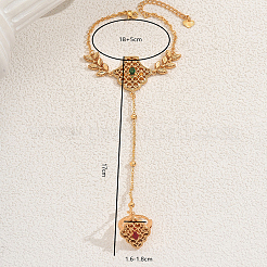 Геометрический полый латунный браслет с подвесками и паве из кубических цирконий на несколько пальцев для женщин&nbsp;HV8312