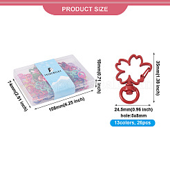 26 шт. 13-цветные поворотные застежки из цинкового сплава с покрытием для выпечки FIND-FW0001-26